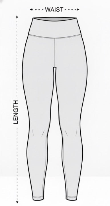 Diagrama de medidas de High-Rise Legging